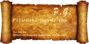 Pilinszki Gyopárka névjegykártya
